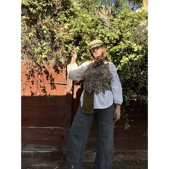 White Romantic Poet Pirate Steampunk Cotton Vintage Blouse Shirt One Size Plus - Picture 5 of 12